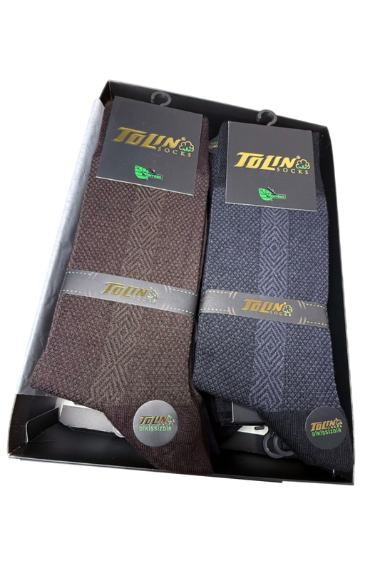 جرابات رجالي ساق طويل بامبو أربع مواسم - 14657