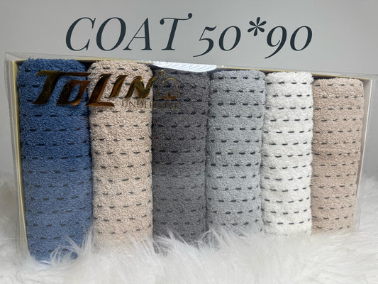 بشكير 6 قطع COAT مقاس 50*90 موديل 41020