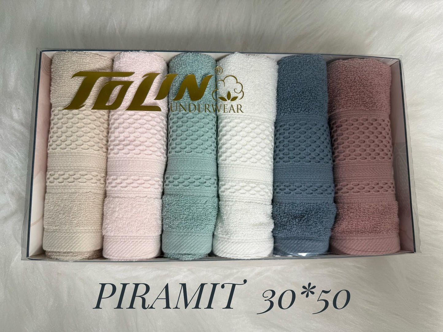 بشكير 6 قطع PİRAMİT مقاس 30*50 موديل 41015