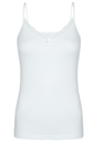 Women's Spaghetti Strap Tank Top with Lace Detailling, Cotton-Elastane Blend - 1227