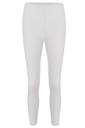 Women's Ribbed Lace Trim Full Length Leggings, 100% Cotton - 720