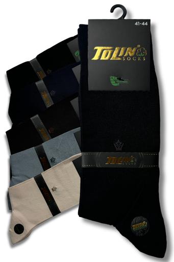 [TOLIN14171.12] Men's Seemless Bamboo Calf-Length Socks, 12-Pack