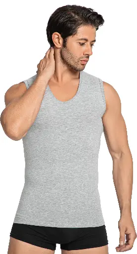 [TOLIN1177] Kolsuz Body Erkek V Yaka Pamuklu Likralı Atlet 1177