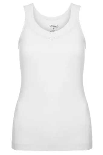 [TOLIN1214] Women's Ribbed Sleeveless Tank Top, 100% Cotton